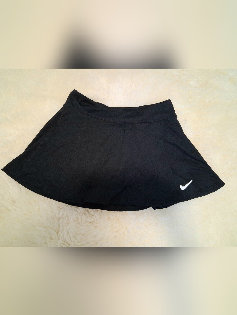 Nike Black Active Skort with White Swoosh Accent